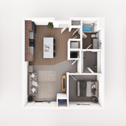 a1 layout of a1 floor plan with bedroom and living room