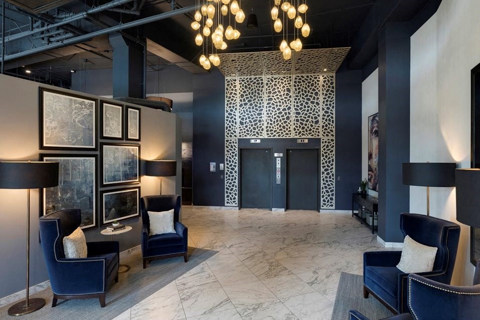 Contemporary Lobby Area Residences at 1700, Minnetonka, MN