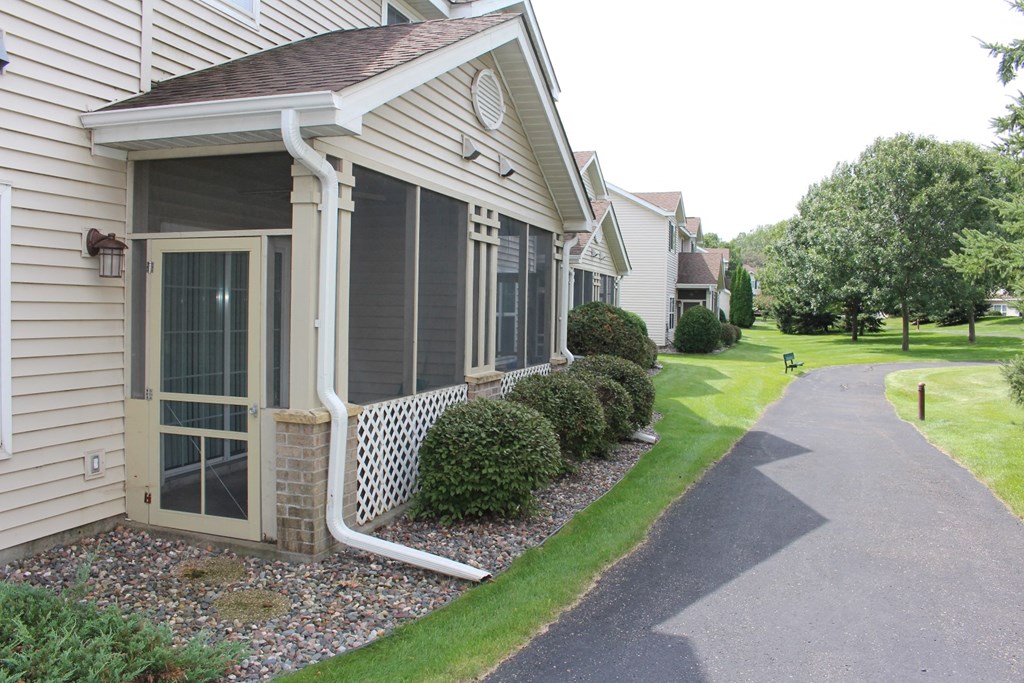 Screened in porch with ceiling fan