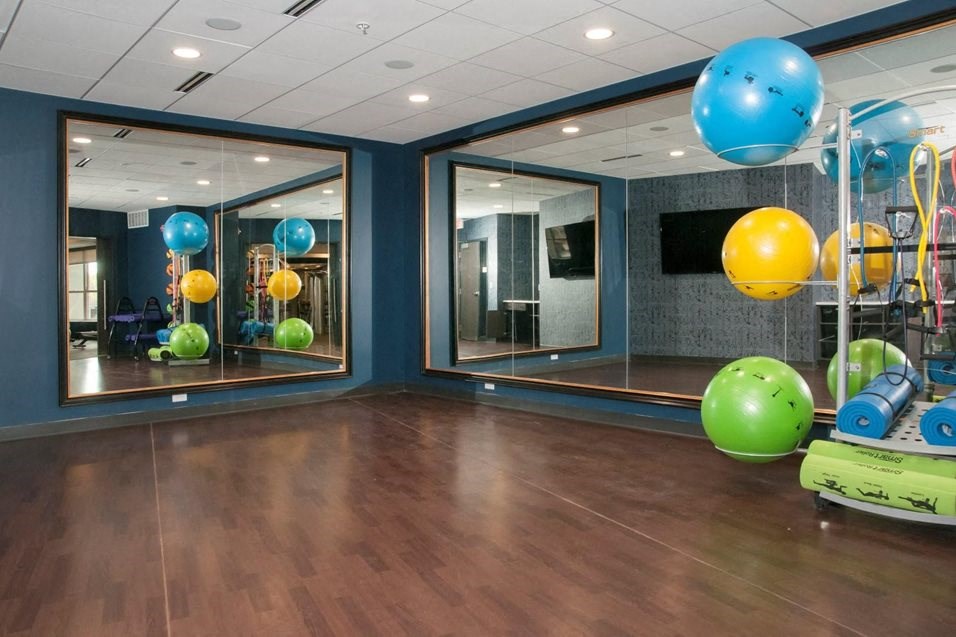 Fitness Center With Yoga/Stretch Area Residences at 1700 in Minnetonka, MN 55305
