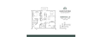 Homestead - A5 Floor Plan at Grove80 Apartments, Minnesota, 55016