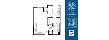 Harrison ADA Floor Plan at Timber & Tie Apartments, Minneapolis, MN