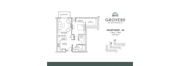 Hearthside - A2 Floor Plan at Grove80 Apartments, Cottage Grove