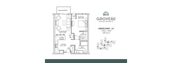Henslowe - A1 Floor Plan at Grove80 Apartments, Cottage Grove, MN