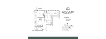 Hornell - A4 Floor Plan at Grove80 Apartments, Minnesota