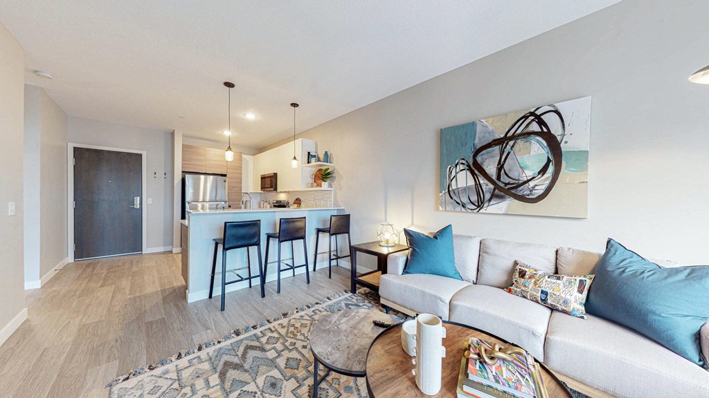 Modern Living Room at Grove80 Apartments, Cottage Grove, MN