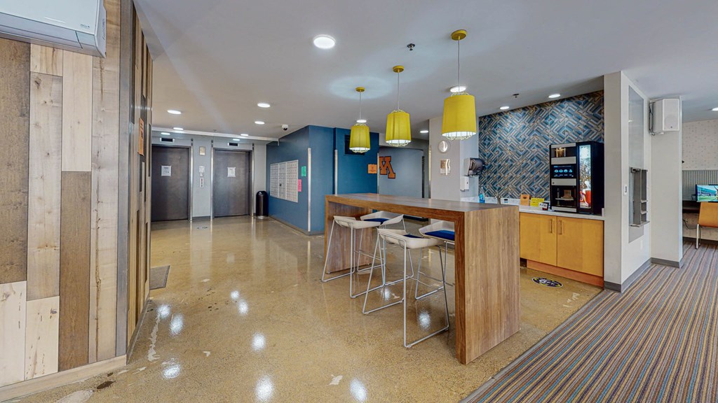 free coffee bar at Bierman Place, Minnesota, 55414