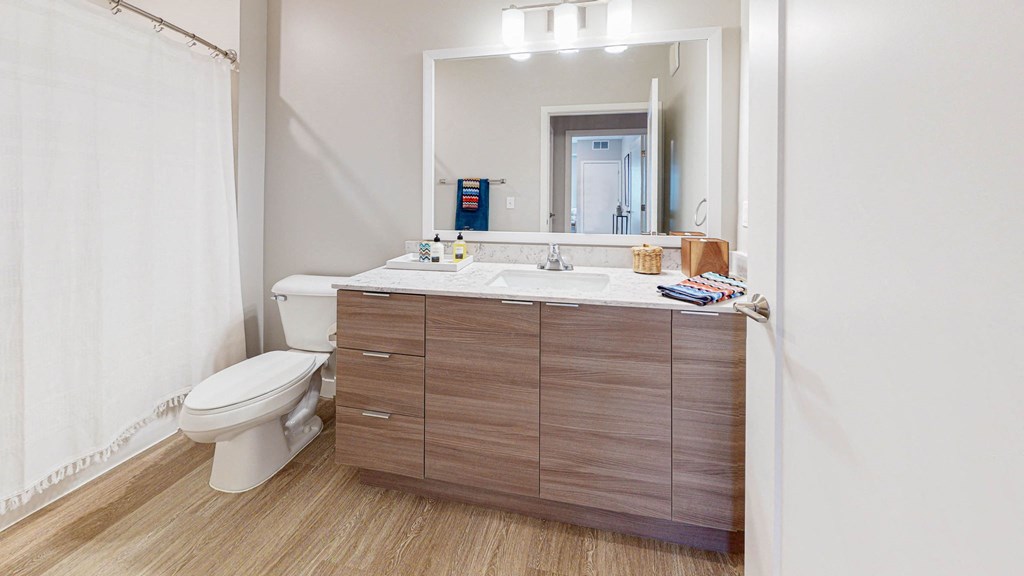 Bright Bathroom at Grove80 Apartments, Cottage Grove