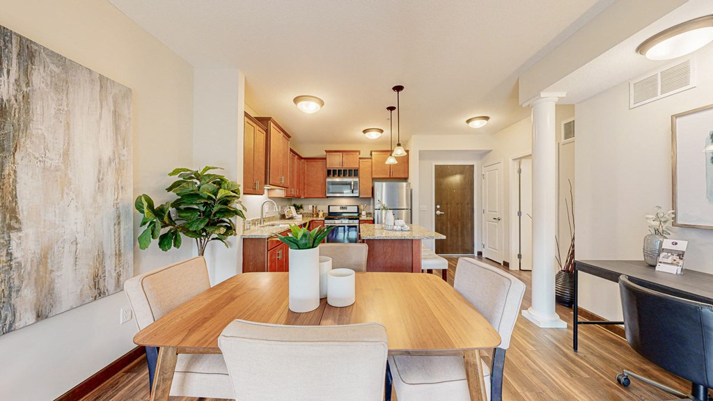 Dining Area With Kitchen at Victoria Flats, Victoria, 55386
