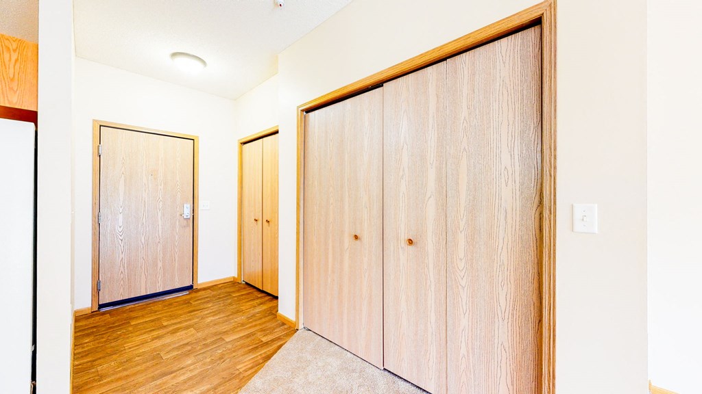 1 bedroom - pine floor plan - tons of storage space