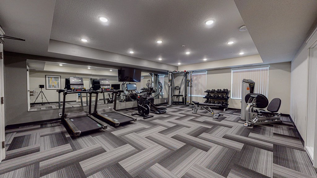 Fitness room at Shady Oak Crossing, Minnetonka, Minnesota