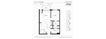 The Amandine Floor plan at Residences at 1700, Minnetonka, Minnesota