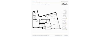 The Amelia Floor plan at Residences at 1700, Minnesota