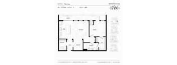 The Cora Floor plan at Residences at 1700, Minnetonka, MN