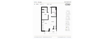 The Edith Floor plan at Residences at 1700, Minnesota, 55305