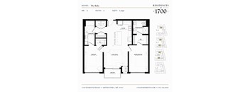 The Ruby Floor plan at Residences at 1700, Minnetonka, Minnesota