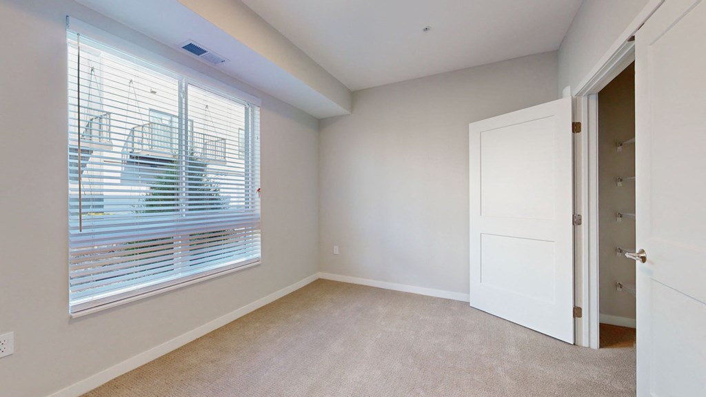 spacious bedroom with large closet