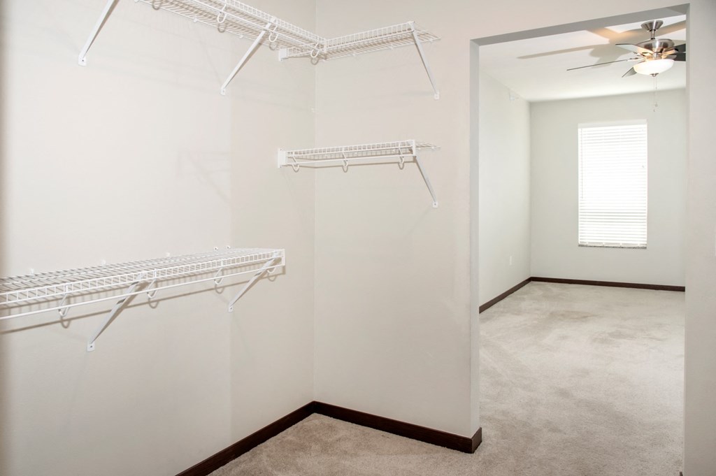 Built-In Shelving In Closet at Lake Jonathan Flats, Chaska, Minnesota