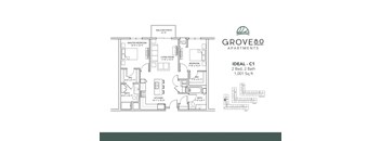 Ideal - C1 Floor Plan at Grove80 Apartments, Cottage Grove, 55016