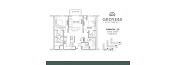 Iverson - C3 Floor Plan at Grove80 Apartments, Cottage Grove, Minnesota