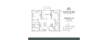 Oakwood - C6 Floor Plan at Grove80 Apartments, Cottage Grove, MN, 55016