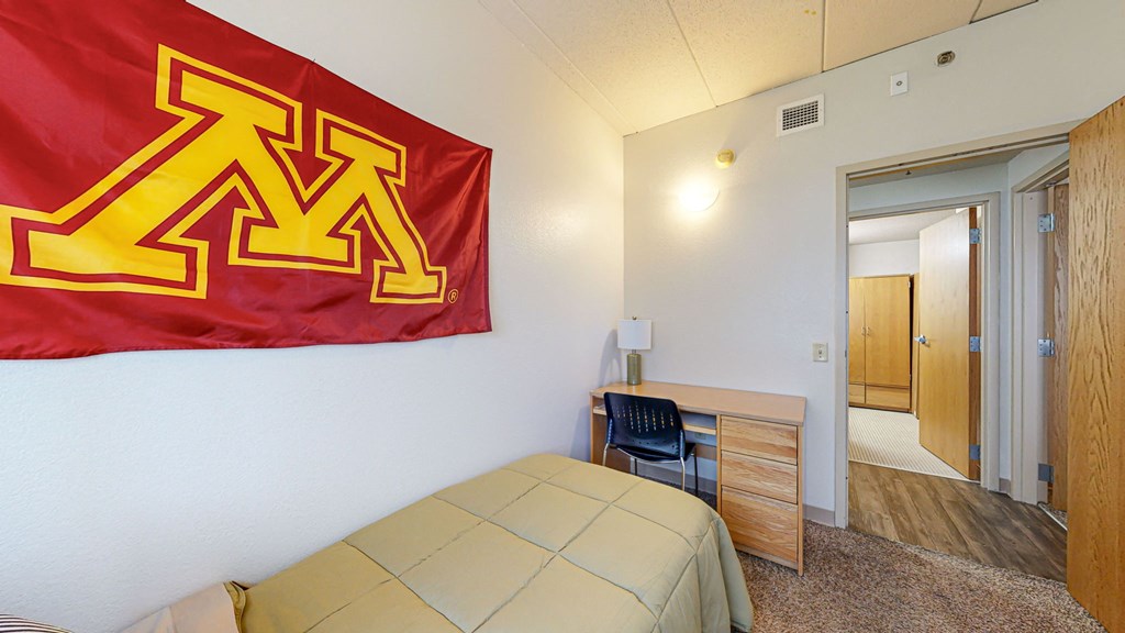 Bedroom With Desk at Bierman Place, Minneapolis