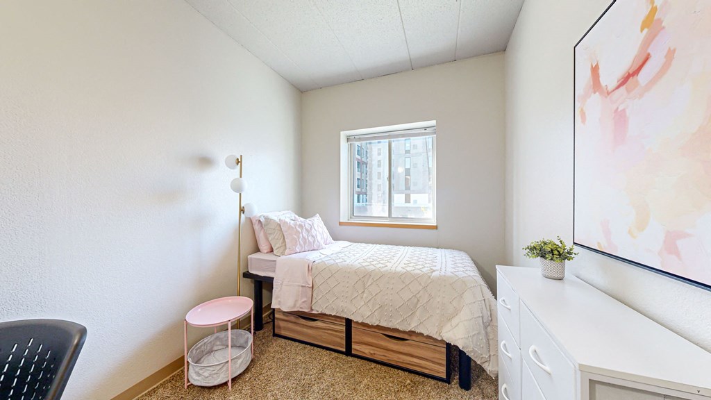 Bedroom Interior at Bierman Place, Minneapolis, MN, 55414