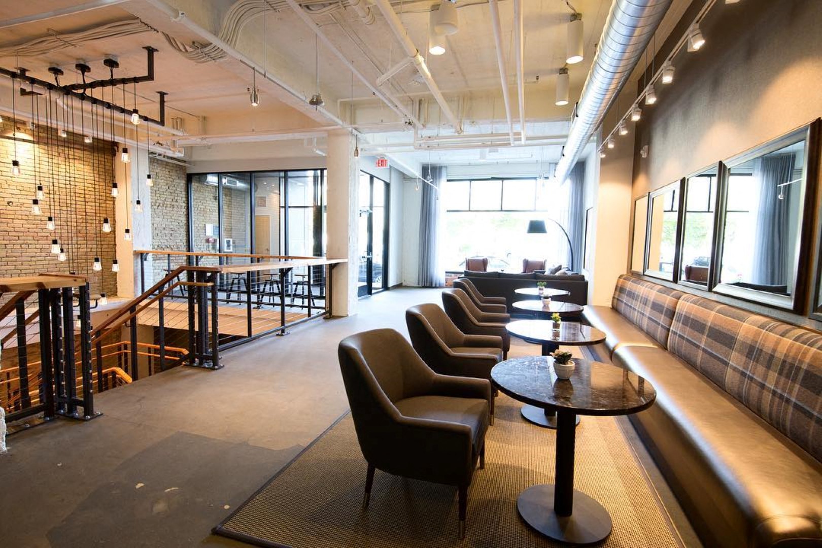Open Seating Area in Club Room at 700 Central Apartments, Minneapolis, Minnesota