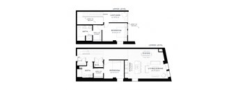 2+E Floor plan at Custom House, St. Paul, Minnesota