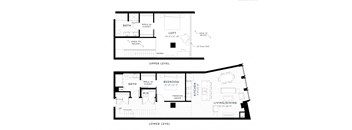 2+B Floor plan at Custom House, St. Paul, MN