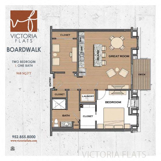 Boardwalk Floor Plan at Victoria Flats, Victoria, 55386