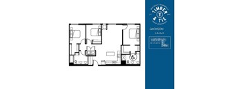 Jackson A Floor Plan at Timber & Tie Apartments, Minneapolis
