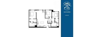 Van Buren A Floor Plan at Timber & Tie Apartments, Minnesota
