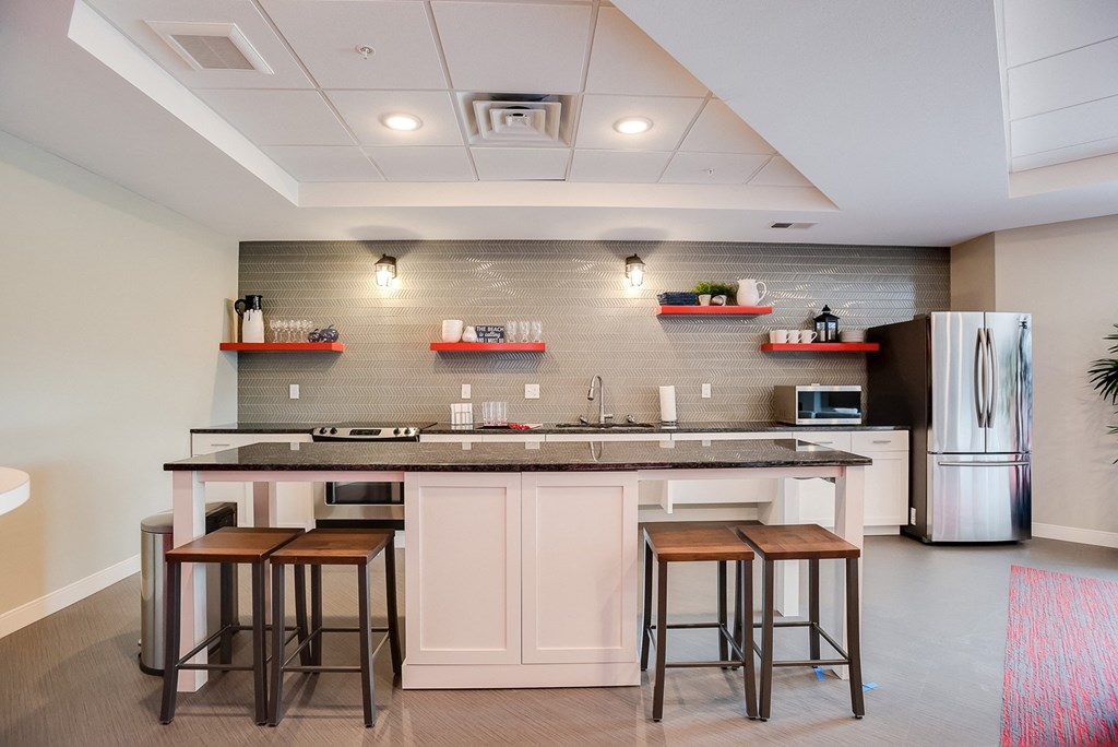community room kitchen at Lake Jonathan Flats, Chaska, MN