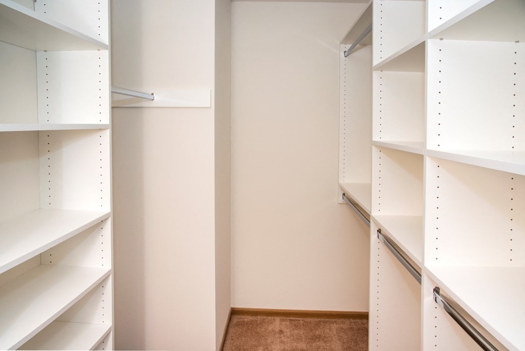 California closet in every townhome