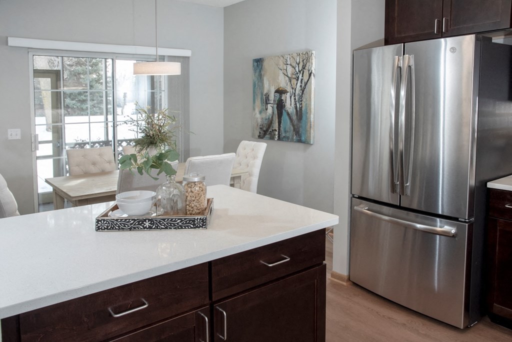 Upgraded kitchen with open layout