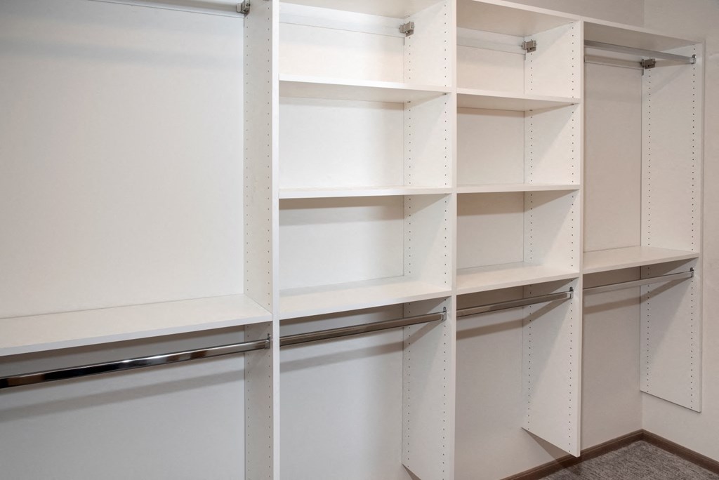 california closet in master bedroom