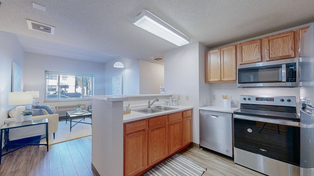 Kitchen And Living Area at Bierman Place, Minnesota, 55414
