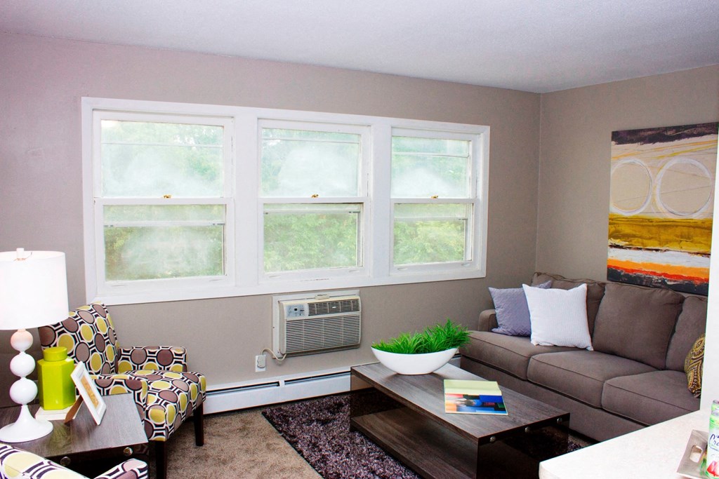 410 Apartments Model Living Room Windows