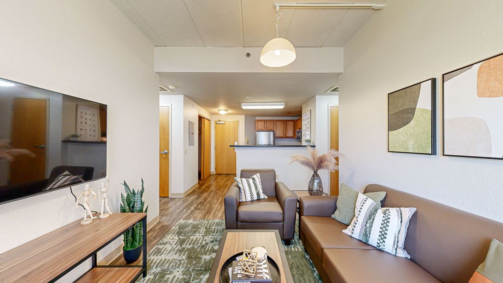 Living Area With Kitchen at Bierman Place, Minneapolis, Minnesota