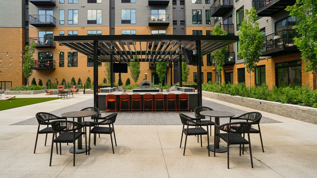 Outdoor Kitchen at The Hill Apartments, Minnesota