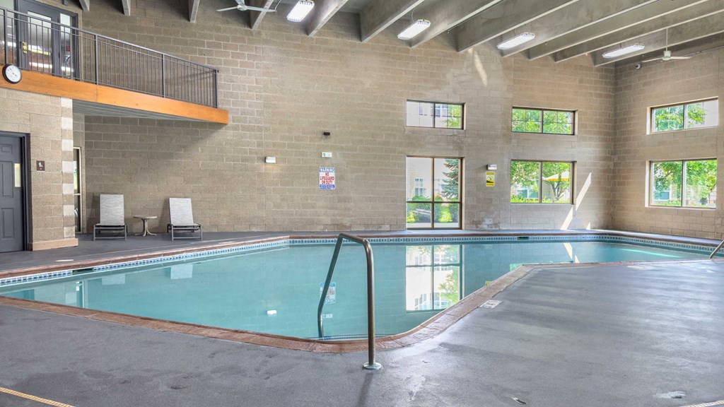 an indoor swimming pool