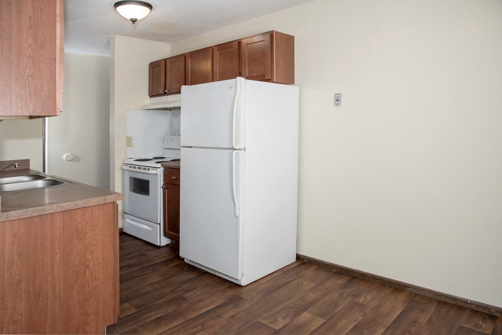 kitchen with white appliances