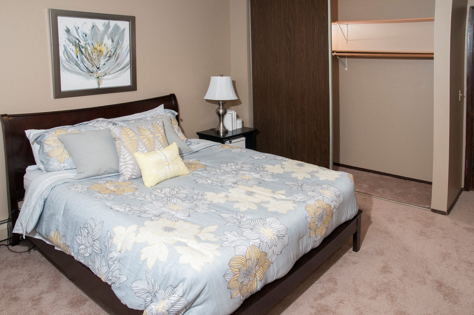 Spacious Closet with Sliding Doors in 624 Huron Boulevard Master Bedroom