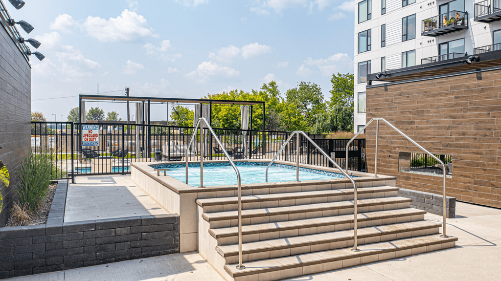 our apartments showcase an unique swimming pool