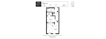 One Bed One Bath Hiram Floorplan  at 700 Central Apartments, Minneapolis, Minnesota