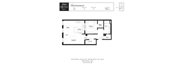 One Bed One Bath Peterson Floorplan  at 700 Central Apartments, 700 Central Avenue, Minnesota