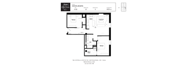 Two Bed One Bath Rogers Floorplan  at 700 Central Apartments, 700 Central Avenue, Minnesota