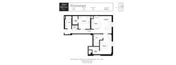 Two Bed Two Bath Davenport Floorplan  at 700 Central Avenue, Minneapolis, MN 55414