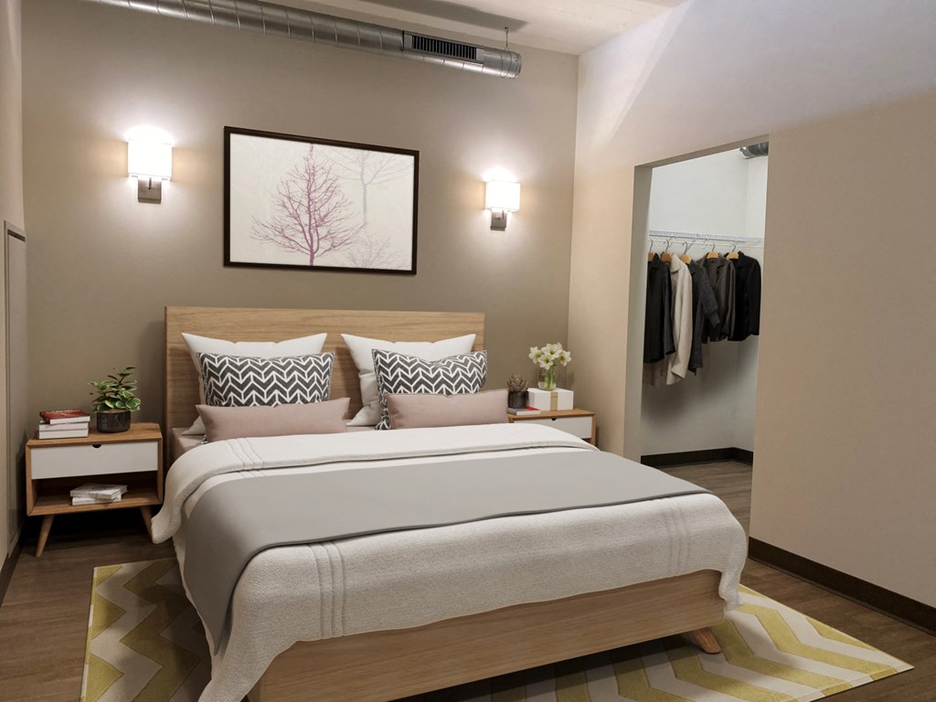 Classic Bedroom at 700 Central Apartments, 700 Central Avenue, Minnesota